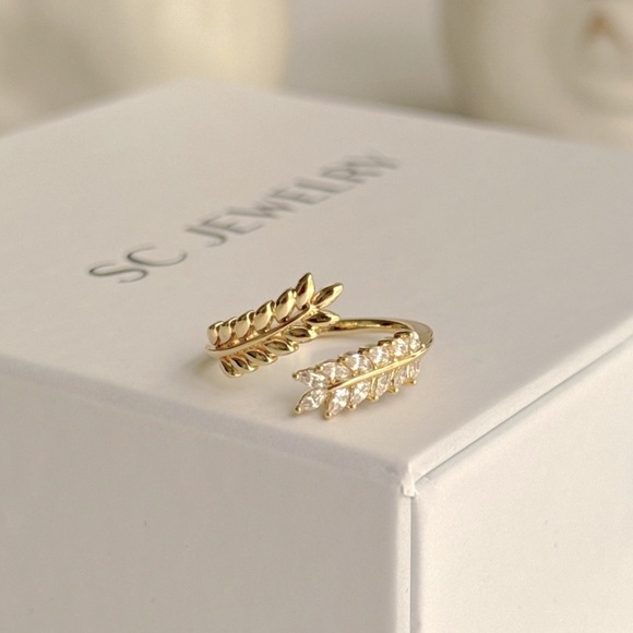 14K Gold Plated Spike Adjustable Ring Waterproof Jewelry - Picture 3 of 14